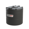 1250 non potable vertical water tank in black with enduramaxx logo across the front